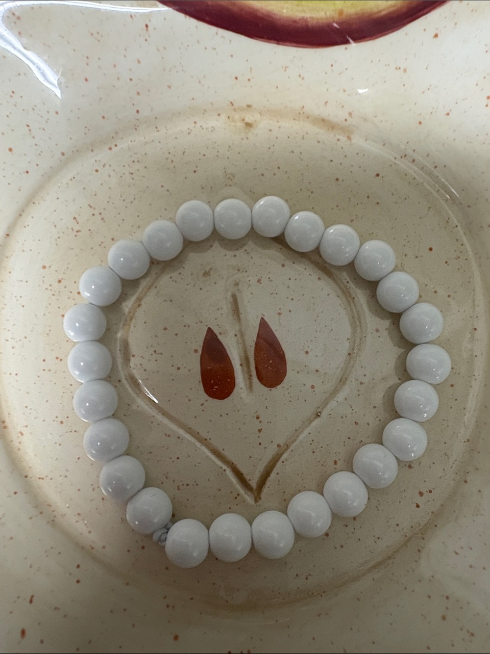 White Beaded Stretch Bracelet - Elegant Minimalist Jewelry